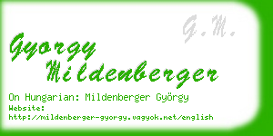 gyorgy mildenberger business card
